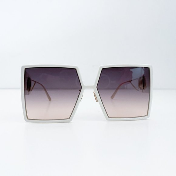 DIOR EYEWEAR 30Montaigne SU Oversized Sunglasses White 58MM Geometric Square - Picture 1 of 16